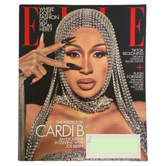 ELLE MAGAZINE September 2020 CARDI B Joe Biden Interview TikTok Reckoning New - Picture 1 of 5